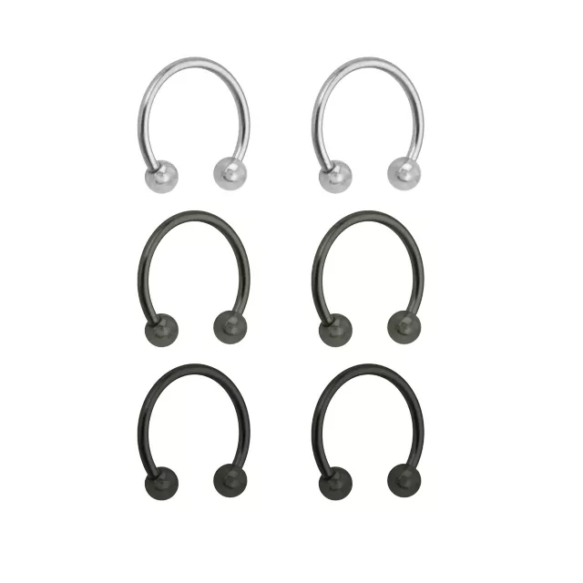 Horseshoe Rings - 6 Pack at Spencer's