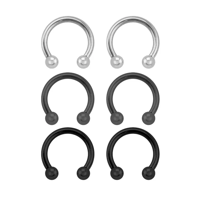 Horseshoe Rings - 6 Pack at Spencer's