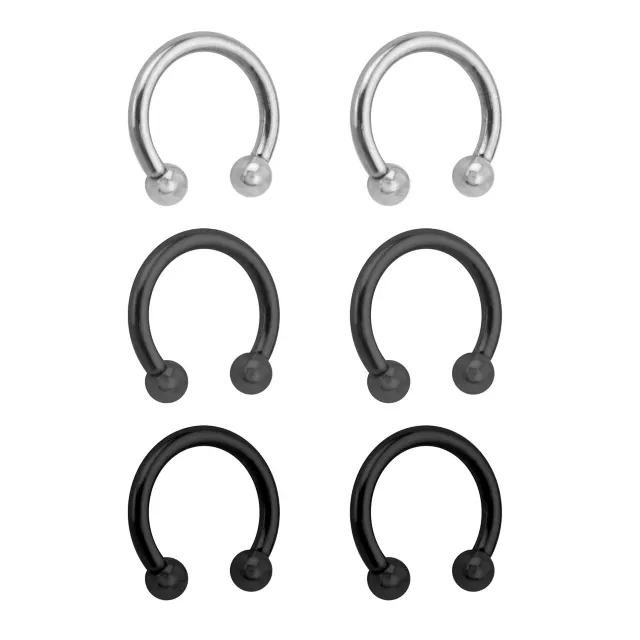 Horseshoe Rings - 6 Pack at Spencer's