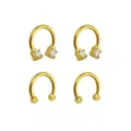 Multi-Pack Goldplated Horseshoe Rings - 2 Pair at Spencer's
