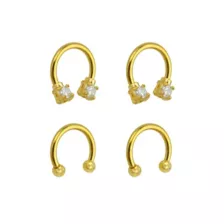 Multi-Pack Goldplated Horseshoe Rings - 2 Pair at Spencer's