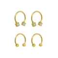 Multi-Pack Goldplated Horseshoe Rings - 2 Pair at Spencer's