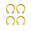 Multi-Pack Goldplated Horseshoe Rings - 2 Pair at Spencer's