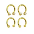 Multi-Pack Goldplated Horseshoe Rings - 2 Pair at Spencer's