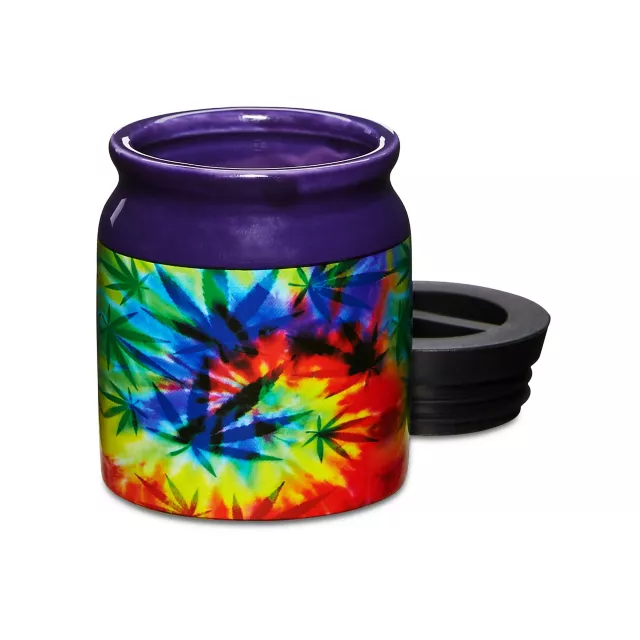 Leaf Tie Dye Storage Jar at Spencer's
