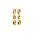 Goldtone Huggie Hoop Earrings 3 Pair - 18 Gauge at Spencer's