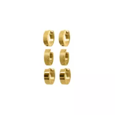 Goldtone Huggie Hoop Earrings 3 Pair - 18 Gauge at Spencer's