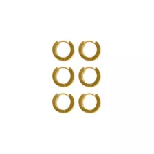Goldtone Huggie Hoop Earrings 3 Pair - 18 Gauge at Spencer's