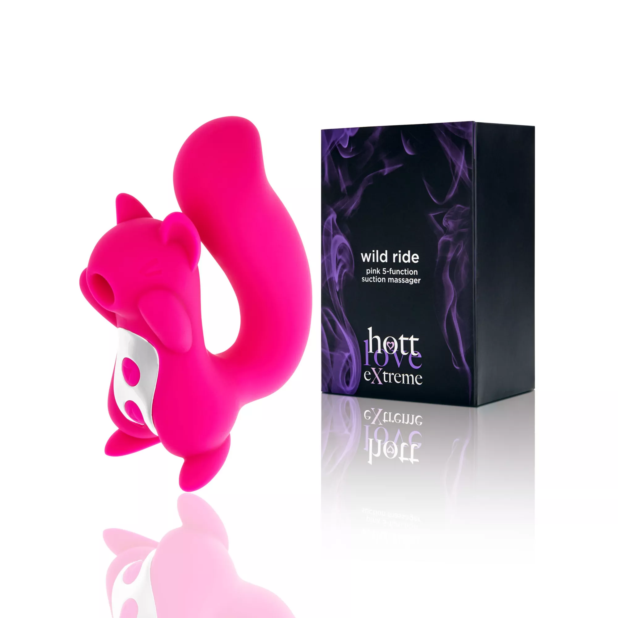 Wild Ride Pink 5 Function Rechargeable Waterproof Suction Massager 4.2 Inch - Hott Love Extreme at Spencer's
