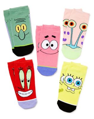 SpongeBob SquarePants Character Socks - 5 Pack - Spencer's