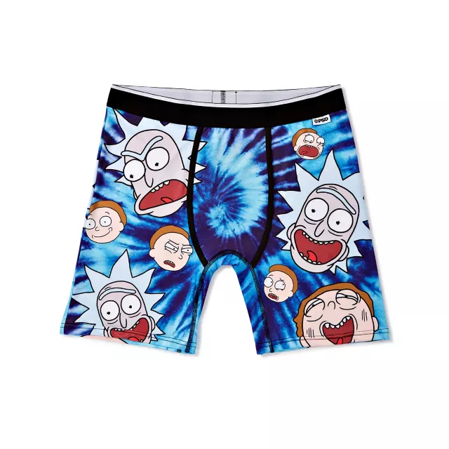 Rick and Morty Tie Dye Boxers Briefs at Spencer's