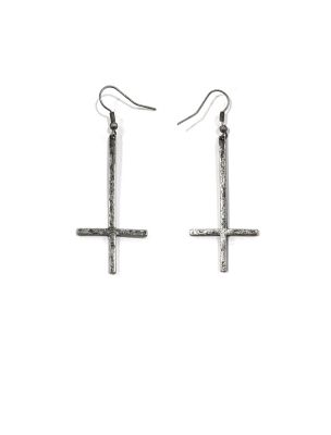 Upside Down Cross Earrings – ShirtsNThingsAZ