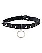 Ring Spiked Choker Necklace