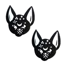 Glitter Black Cat Nipple Pasties at Spencer's
