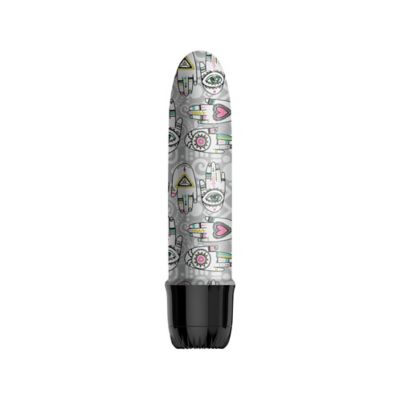 Enlighten Me 10-Function Hamsa Hand Print Waterproof Vibrator 5 Inch - Sexology