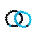Blue and Black Long Distance Beaded Bracelets - 2 Pack at Spencer's