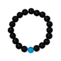 Blue and Black Long Distance Beaded Bracelets - 2 Pack at Spencer's