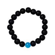 Blue and Black Long Distance Beaded Bracelets - 2 Pack at Spencer's
