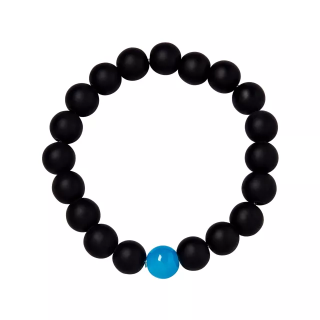 Blue and Black Long Distance Beaded Bracelets - 2 Pack at Spencer's