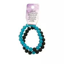 Blue and Black Long Distance Beaded Bracelets - 2 Pack at Spencer's