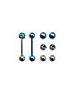 Multi-Pack CZ Barbells with Extra Balls 2 Pack - 14 Gauge