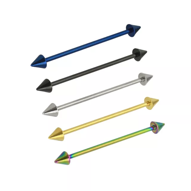 MultiPack Spiked Industrial Barbells 5 Pack 14 Gauge Spencer's