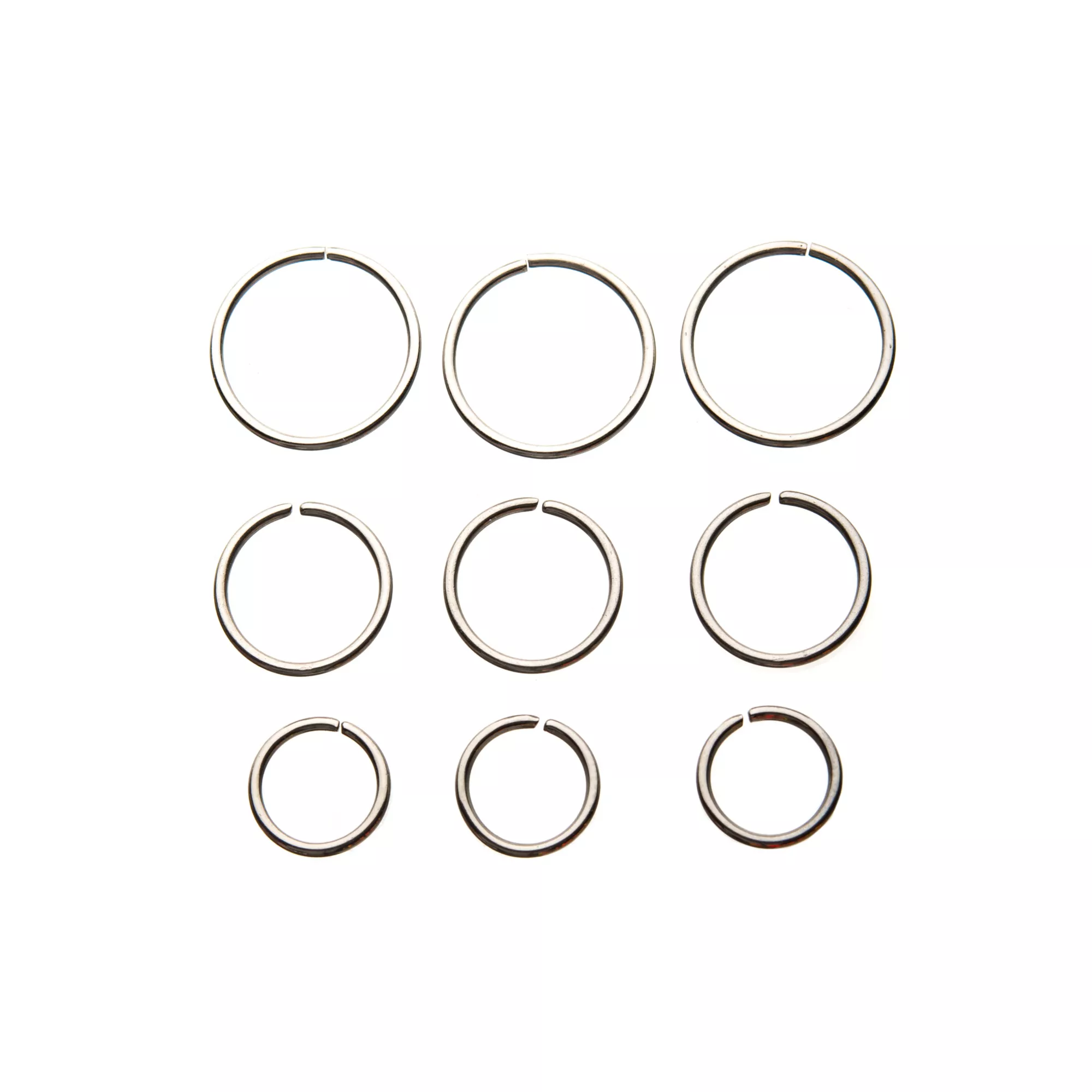 Multi-Pack Seamless Cartilage Hoops - 9 Pack at Spencer's