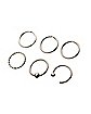 Multi-Pack Hoop Nose Rings 6 Pack - 20 Gauge