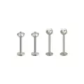Multi-Pack CZ Labret Lip Rings 4 Pack - 16 Gauge at Spencer's