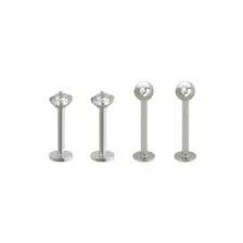Multi-Pack CZ Labret Lip Rings 4 Pack - 16 Gauge at Spencer's