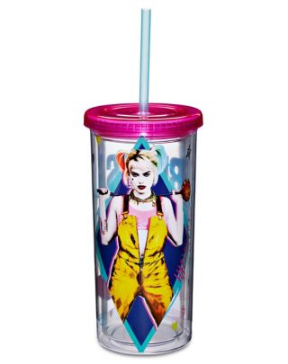 Harley Quinn Birds of Prey Cup with Straw