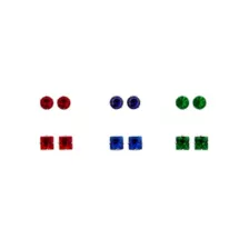Multi-Pack CZ Stud Earrings - 6 Pair at Spencer's