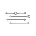 Multi-Pack Glitter Arrow Industrial Barbells 4 Pack - 14 Gauge at Spencer's