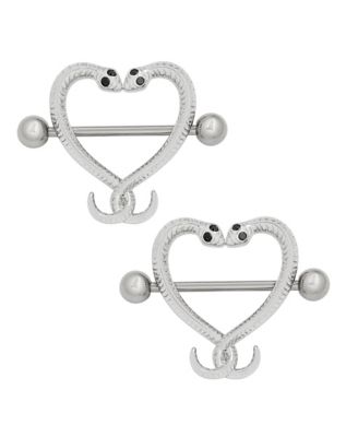 Red Heart Nipple Ring Shield Piercing Jewelry Barbell 2 