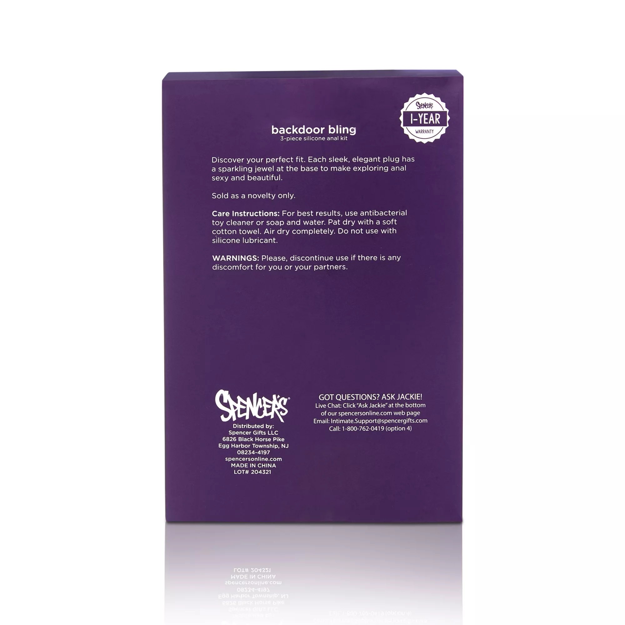 Backdoor Bling Butt Plug Set - Hott Love at Spencer's