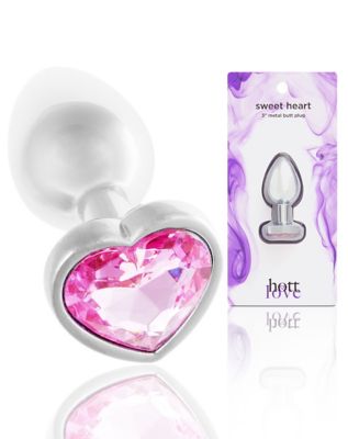 Metal Heart Butt Plug 2.7 Inch - Hott Love