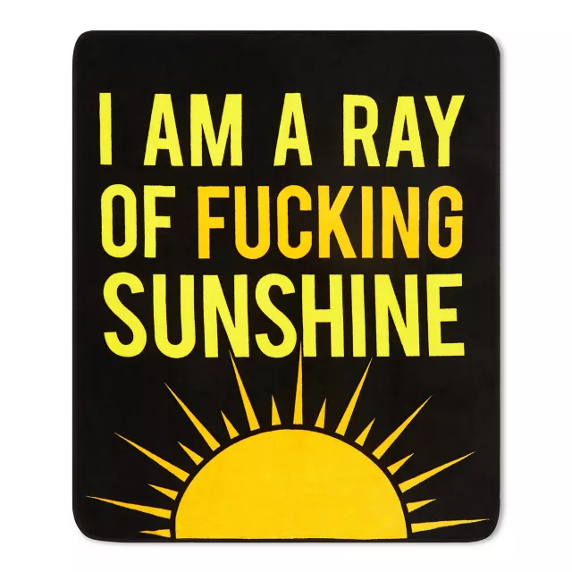 Ray of Fucking Sunshine Fleece Blanket at Spencer's