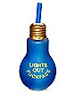Light Bulb Lights Out Shot Glass with Straw - 4 oz.