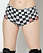 Glitter Checkered Flame Shorts