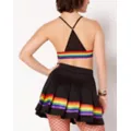 Rainbow Striped Pride Heart Bralette at Spencer's