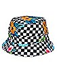 Checkered Floral Bucket Hat