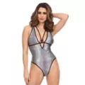 Iridescent Snakeskin Bodysuit at Spencer's