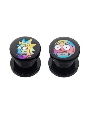 Tie Dye Rick and Morty Plugs