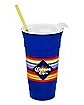 Striped Corona Extra Cup With Straw - 32 oz.