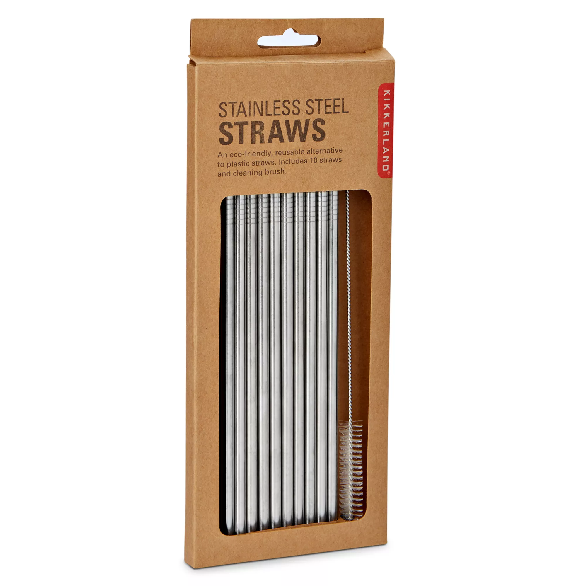 Reusable Stainless Steel Straws - 10 Pack