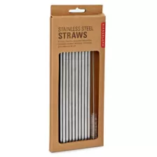 Reusable Stainless Steel Straws - 10 Pack at Spencer's