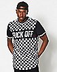 Checkered Fuck Off Jersey T Shirt