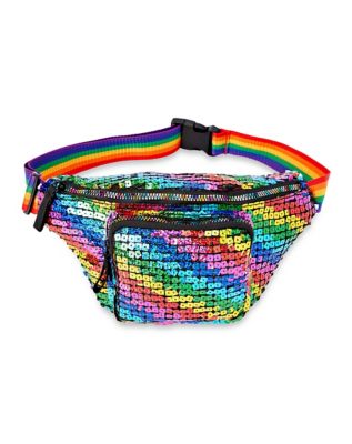 rainbow sequin fanny pack