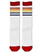 Rainbow Striped Crew Socks