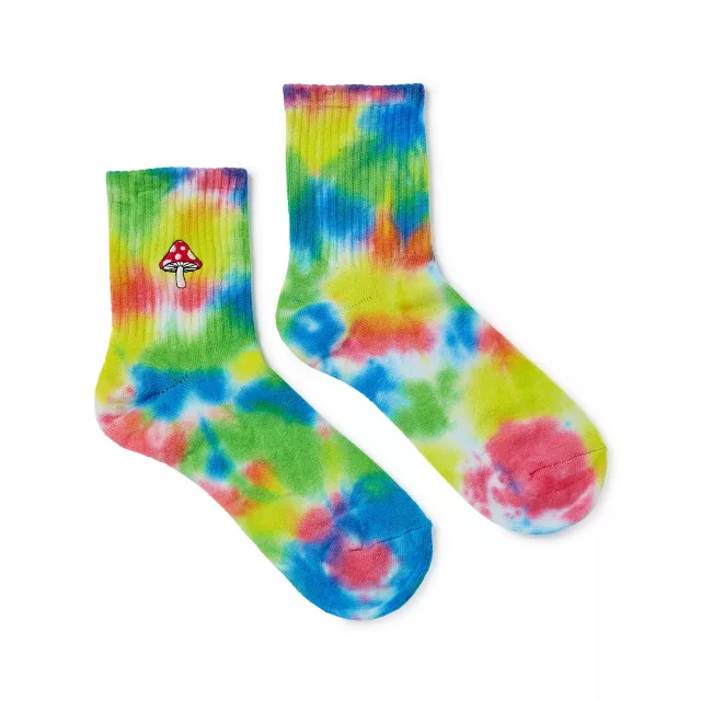 Tie Dye Mushroom Ankle Socks at Spencer's